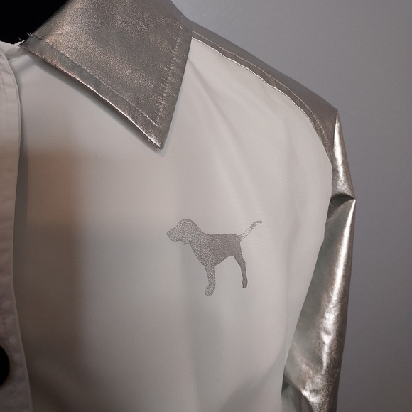 Pink Victoria Secret Jacket/Windbreaker Size XS Oversize - Picture 4 of 15